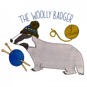 The Woolly Badger knitting patterns logo